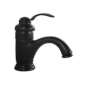abordables Classiques-robinet de lavabo de salle de bain - robinets de bain à une poignée en laiton antique classique