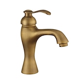 cheap Classical-Bathroom Sink Faucet - Classic Antique Brass Centerset Single Handle One HoleBath Taps