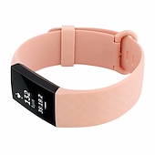 billiga Fitbit klockband-Klockarmband för Fitbit Charge 4 / Charge 3 / Charge 3 SE Silikon Ersättning Rem Mjuk Andningsfunktion Armband