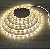 cheap USB Strip Lights-Motion Sensor LED Light Strip 1-2.5 Meters, Rechargeable Battery Box, Indoor Motion-Activated Light for Wardrobes, Stairs, Cabinets, Counters, and Beds (Batteries Not Included)