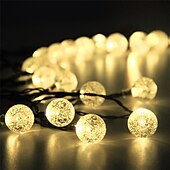 halpa Aurinkokiekevalot-20 m aurinko-LED-lyhtyvalo, 200 kuplapallo-LED-nauha, vedenpitävä ulkokäyttöön joulupuutarhan koristeluun 1 setti