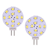 halpa Kaksikantaiset LED-lamput-2kpl 2w g4 led-valo 12v 24v AC / DC 12 ledit smd 2835 valkoinen lämmin valkoinen valikoima huppu valo cocina rv vene katto kaappi lamppu