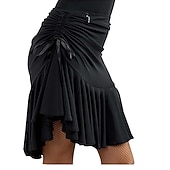 abordables Jupes Latines-Danse latine Jupes Elastique Femme Utilisation Entraînement Spandex