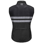 cheap Men&#039;s Jackets &amp; Gilets-WOSAWE Men&#039;s Cycling Jersey Cycling Vest Sleeveless Mountain Bike MTB Road Bike Cycling Green Black Dark Blue Bike Vest / Gilet Jersey Windproof Breathable Lightweight Reflective Strips Back Pocket