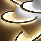 abordables Luces de techo regulables-70 cm regulables luces de empotrar aluminio geometría novedad anodizado led moderno simple 220-240v
