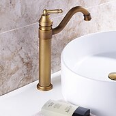 abordables Classiques-robinet de lavabo de salle de bain - laiton antique rotatif / central électrolytique mitigeur monotroubath taps