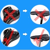 cheap Bikes &amp; Components-Bike Saddle / Bike Seat Ergonomical Dual Pad Adjustable Extra Wide / Extra Large Double Noseless PU Leather High-Density Foam PVC Cycling Road Bike Mountain Bike MTB Black