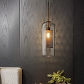 cheap Island Lights-30 cm Single Design Pendant Light LED Modern Nordic Style Glass Cylinder Electroplated Lsland Lights Shops / Cafes Dining Room Lights Gift for Family Friends 110-120V 220-240V