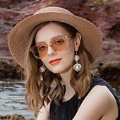 olcso Esküvői kiegészítők-kalapok természetes szálú szalmakalap alkalmi ünnepi klasszikus retro, tiszta színű fejdíszekkel