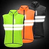 cheap Men&#039;s Jackets &amp; Gilets-WOSAWE Men&#039;s Cycling Jersey Cycling Vest Sleeveless Mountain Bike MTB Road Bike Cycling Green Black Dark Blue Bike Vest / Gilet Jersey Windproof Breathable Lightweight Reflective Strips Back Pocket