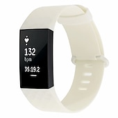 billiga Fitbit klockband-Klockarmband för Fitbit Charge 4 / Charge 3 / Charge 3 SE Silikon Ersättning Rem Mjuk Andningsfunktion Armband