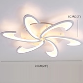 abordables Luces de techo regulables-70 cm regulables luces de empotrar aluminio geometría novedad anodizado led moderno simple 220-240v