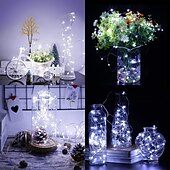 cheap USB String Lights-10m String Lights 100 LEDs 1pc Warm White Cold White Multi Color Waterproof Party Decorative USB Powered