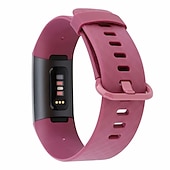 billiga Fitbit klockband-Klockarmband för Fitbit Charge 4 / Charge 3 / Charge 3 SE Silikon Ersättning Rem Mjuk Andningsfunktion Armband