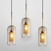 cheap Island Lights-30 cm Single Design Pendant Light LED Modern Nordic Style Glass Cylinder Electroplated Lsland Lights Shops / Cafes Dining Room Lights Gift for Family Friends 110-120V 220-240V