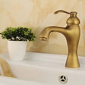 cheap Classical-Bathroom Sink Faucet - Classic Antique Brass Centerset Single Handle One HoleBath Taps