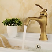 cheap Classical-Bathroom Sink Faucet - Classic Antique Brass Centerset Single Handle One HoleBath Taps