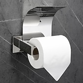 billige Tilbehørssett til badet-Tilbehørssett til badeværelset / Toalettrullholder / Krok Nytt Design / Kreativ Moderne Rustfritt Stål + A-klasse ABS / Rustfritt Stål / Metall 4stk - Baderom Vægmonteret