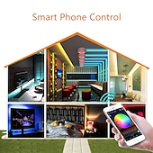 Χαμηλού Κόστους Έλεγχος μέσω WiFi-KWB 3x5M Σετ Φώτων Φωτολωρίδες RGB Έξυπνα φώτα 450 LEDs SMD5050 10mm 1 24Keys Τηλεχειριστήριο 1 Τοποθετήστε τη βάση στήριξης 1set RGB Αδιάβροχη Έλεγχος APP Μπορεί να κοπεί 12 V / Συνδέσιμο