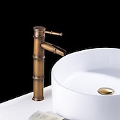preiswerte Klassisch-Waschbecken Wasserhahn - klassischer antiker Messing-Centerset Einhand-Einloch-Badarmaturen
