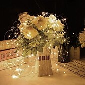 cheap USB String Lights-10m String Lights 100 LEDs 1pc Warm White Cold White Multi Color Waterproof Party Decorative USB Powered