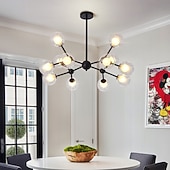 levne Design Sputnik-90 cm čtvercový designový lustr kovový průmyslový lakovaný povrch v moderním severském stylu 220-240v