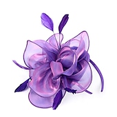 abordables Tocados-Fascinadores Tocado de Tul Fiesta de Té Carreras de Caballos Día de Damas Elegante Retro con Tocado de Flor y Pluma vestido para impresionar vestido para el día de carreras