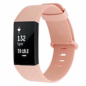billiga Fitbit klockband-Klockarmband för Fitbit Charge 4 / Charge 3 / Charge 3 SE Silikon Ersättning Rem Mjuk Andningsfunktion Armband