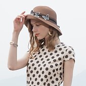 preiswerte Partyhut-Polyester Strohhüte mit Stickerei 1 Stück Alltag / Freizeitskleidung Kopfschmuck