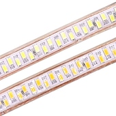 abordables Bandes lumineuses étanches-20m 65.6ft led bande lumière flexible corde lumière étanche blanc chaud smd 5730 3600leds intérieur extérieur ambiance rétroéclairage atmosphère décoration