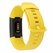 billiga Fitbit klockband-Klockarmband för Fitbit Charge 4 / Charge 3 / Charge 3 SE Silikon Ersättning Rem Mjuk Andningsfunktion Armband
