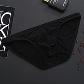 economico Slip, boxer ed intimo Uomo-Per uomo 3 pezzi Slip Di base Poliestere Vita normale Taglie UE / USA Blu chiaro Nero