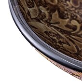 economico Lavabi da appoggio-lavabo da bagno vintage set rotondo 16,5 &quot;x5,7&quot;, miscelatore lavabo e scarico combinato con scarico a scomparsa, vasca per lavabo artistico in vetro temperato a forma di barca, lavabo da appoggio sopra il lavabo
