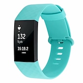 billiga Fitbit klockband-Klockarmband för Fitbit Charge 4 / Charge 3 / Charge 3 SE Silikon Ersättning Rem Mjuk Andningsfunktion Armband