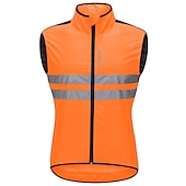 cheap Men&#039;s Jackets &amp; Gilets-WOSAWE Men&#039;s Cycling Jersey Cycling Vest Sleeveless Mountain Bike MTB Road Bike Cycling Green Black Dark Blue Bike Vest / Gilet Jersey Windproof Breathable Lightweight Reflective Strips Back Pocket