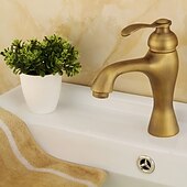 cheap Classical-Bathroom Sink Faucet - Classic Antique Brass Centerset Single Handle One HoleBath Taps