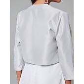 abordables enveloppes d&#039;invité de mariage-Manches 3/4 Boleros Satin Mariage / Fête / Soirée Etoles de Femme Avec Combinaison