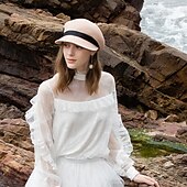 Недорогие Шляпы для вечеринки-Соломенные шляпы с С плетеными ремешками 1шт Повседневные / Кубок Мельбурна Заставка