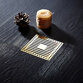 お買い得  排水口用品-床ドレンソリッドブラスブロックヘアフロアレジスター1pc - バスルーム10cm * 10cm