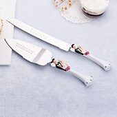 abordables Bodas y eventos-Acero inoxidable Tema Jardín Caja de Regalo Conjuntos de Servicio de Mesa