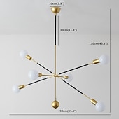 levne Design Sputnik-90 cm designový lustr sputnik kovový lakovaný povrch sputnik moderní 220-240v (žárovka není součástí dodávky)