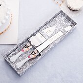 abordables Bodas y eventos-Acero inoxidable Tema Jardín Caja de Regalo Conjuntos de Servicio de Mesa