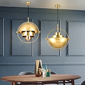 economico Luci a sospensione-lampada a sospensione a led in ottone pendente multi-lite per interni, piccolo lampadario a led regolabile moderno per l&#039;illuminazione del soggiorno di casa