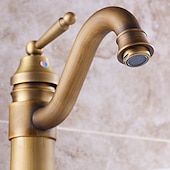 abordables Classiques-robinet de lavabo de salle de bain - laiton antique rotatif / central électrolytique mitigeur monotroubath taps