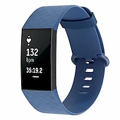 billiga Fitbit klockband-Klockarmband för Fitbit Charge 4 / Charge 3 / Charge 3 SE Silikon Ersättning Rem Mjuk Andningsfunktion Armband