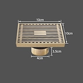 お買い得  排水口用品-床ドレンソリッドブラスブロックヘアフロアレジスター1pc - バスルーム10cm * 10cm