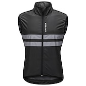 cheap Men&#039;s Jackets &amp; Gilets-WOSAWE Men&#039;s Cycling Jersey Cycling Vest Sleeveless Mountain Bike MTB Road Bike Cycling Green Black Dark Blue Bike Vest / Gilet Jersey Windproof Breathable Lightweight Reflective Strips Back Pocket