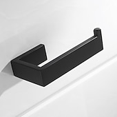 halpa Kylpyhuone tarvikesetti-kylpyhuonetarvike wc-paperipidike / kylpytakin koukku ja kylpyhuoneen yksi pyyhetanko uusi design ruostumaton teräs seinälle matta musta