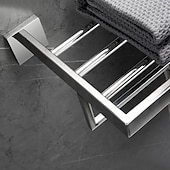 Недорогие Держатели для полотенец-Держатель для полотенец / Полка для ванной Многослойный / Креатив Современное Нержавеющая сталь 1шт - Ванная комната На стену