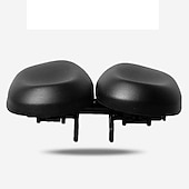 cheap Bikes &amp; Components-Bike Saddle / Bike Seat Ergonomical Dual Pad Adjustable Extra Wide / Extra Large Double Noseless PU Leather High-Density Foam PVC Cycling Road Bike Mountain Bike MTB Black